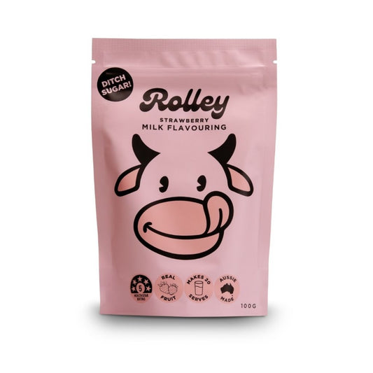 Rolley Strawberry Milk Flavouring – 100g